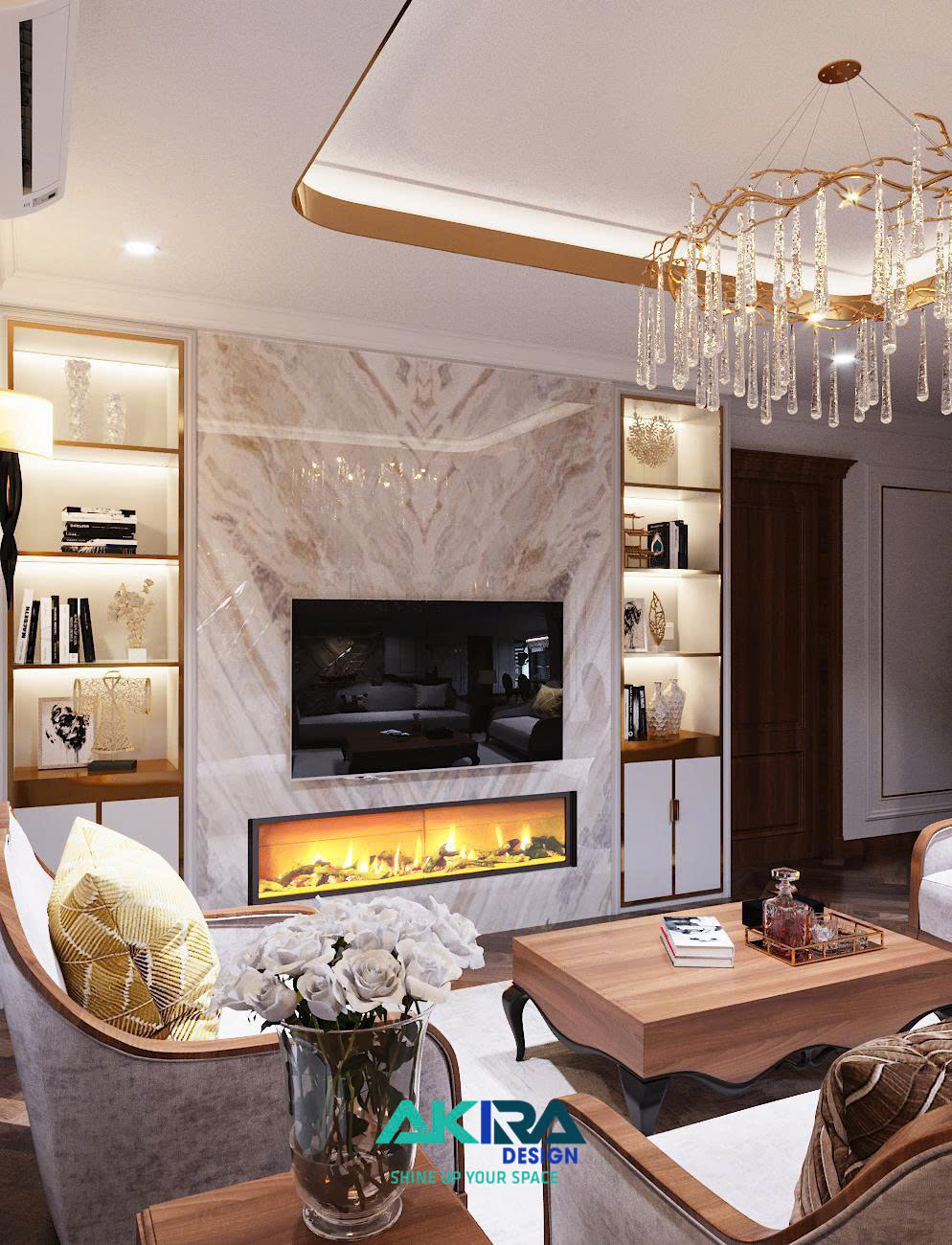 Thiết Kế Nội Thất Chung Cư Vimeco 80m2 - Không Gian Sống Đẳng Cấp và Ấm Cúng